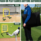 9 Hole Pitching Net, Heavy-Duty Baseball Net with Strike Zone for Pitching and Hitting, Height Adjustable Training Equipment with 9 Pocket Pitching Target for Baseball & Softball Practice