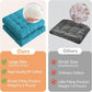 Tiita Square Outdoor Cushions Floor Pillow Thicken Tufted Seat Cushion for Adult Seating on Floor Yoga Meditation Living Room Balcony Office Indoor, Set of 2, 22x22 Inch, Blue