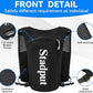 Reflective Hydration Running Vest Backpack | Lightweight 1.6L Water Bladder Bag for Trail Running, Cycling & Marathon | Perfect for Men & Women with Mobile Holder & Multiple Pockets | Premium Black
