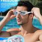 Swim Goggles, Unisex Adult Swimming Goggles Anti Fog Anti UV No Leakage Wide View for Men Women Youth