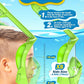 QingSong Kids Snorkel Mask Full Face, Snorkeling Set with Camera Mount, Foldable 180 Degree Panoramic View Snorkeling Gear Anti-Fog Anti-Leak
