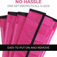 Mesh Horse Fly Boots Set of 4，Adjustable and Universal Loose Fitting & Non-Slip Horse Fly Leggings for Horses,Reduce Stressful Stomping (Pink)