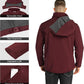 Outdoor Ventures Men's Lightweight Softshell Jacket Fleece Lined Hooded Water Resistant Winter Hiking Windbreaker Jackets