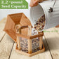 Solution4Patio Bird Feeder for Outdoors - USA Cedar Hexagon Gazebo Bird Feeders with Vented Mesh Tray, Easy-Clean & Fill Design 9.6" Dia. X 8.7" H 3.2-lb Capacity