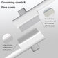 Pet Grooming Combo - Flea Comb(Dense Teeth) and Pet Hair Removal Comb(Long & Short Stainless Steel Teeth) with Release Button for Grooming Massaging and Cleaning Remove Fleas on Cat and Dog
