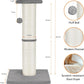 PAWSCRAT Cat Scratching Post 32" Tall, Large Diameter Natural Sisal Cat Scratch Post with Dangling Ball, Scratch-Resistant and Durable for Indoor Cats, Protect Your Furniture, LightGrey