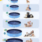 VISTOP Extra Large Foldable Dog Pool XXL, Hard Plastic Shell Portable Swimming Pool for Dogs Cats and Kids Pet Puppy Bathing Tub Collapsible Kiddie Pool (67inch.D x 11.8inch.H, Blue)