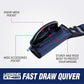 Legend XT420 Field Quiver - Left or Right-Handed Quiver Arrow Holder, Archery Quiver with 3 Arrow Tube, Durable Nylon Hip Quivers with Multiple Pockets for Archery Accessories, Score Card & Tools