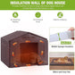 GUTINNEEN Dog House Outdoor & Indoor Insulated Dog Kennel with Liner for Winter Waterproof Dog Crate for Small & Medium & Large Dogs,Unique All-Around Iron Frame