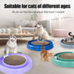 Interactive Cat Scratcher with Two Rotating Balls,Durable Scratch Pad for Indoor Play,Cardboard Cat Scratcher Pad with Cat Toy Ball Track and Catnip,2-in-1 Cat Toy (Purple)