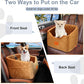 Dog Car Seat for Small Dogs, Memory Foam Booster Dog Seat for Dogs up to 35 lbs, Elevated Pet Car Seat with Washable Removable Cover, Storage Pockets