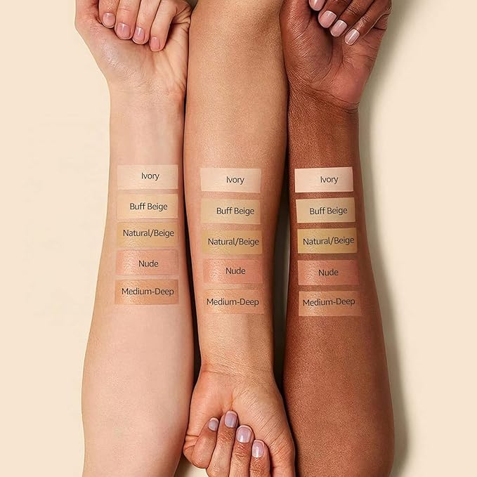Mushroom Head Air Cushion CC Cream - BB Cream Foundation Makeup Moisturizing Concealer Long-Lasting, Cushion Foundation Full Coverage Self Adjusting for Mature Skin & All Skin Types(Ivory)
