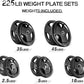 RitFit Olympic Rubber Grip Plates for Barbell, 2-Inch Weight Plates for Weightlifting and Strength Training in Home & Gym, Single, Pair and Sets(2.5/5/10/25/35/45 LB)