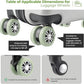 8 Pcs Upgrade Luggage Wheel Covers, Carry On Luggage Suitcases,Wear-Resistant, Anti-Noise, Silicone Wheel Protective Covers for 2-2.4" Spinner Wheel,Essential Travel Accessories (Green)