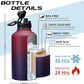 64OZ Vacuum Insulated Water Bottle - Keep Hot Cold Vacuum Flasks with Straw & Spout Lids, Paracord Handle, Water Bottler Carrier Holder & Protective Cup Mat, 1.8L Stainless Steel Water Jug