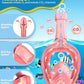 QingSong Kids Snorkel Mask Full Face, Snorkeling Set with Camera Mount, Foldable 180 Degree Panoramic View Snorkeling Gear Anti-Fog Anti-Leak
