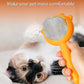 Self-Cleaning Dog & Cat Slicker Brush, Skin Friendly Deshedding Grooming Tool for Long or Short Haired Dogs Cats Rabbits, Dog Shedding Brush with Release Button - Pumpkin