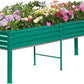 Land Guard Galvanized Raised Garden Bed with Legs, 96×24×32in Raised Garden Beds Outdoor with Drainage Holes, Planter Boxes Outdoor for Backyard, Patio, Balcony, 800lb Capacity, Green