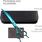 Fenice Peak 7.5'' Green Curved Dog Grooming Scissors Pet Shears with Ergonomic Offest Handle and Simulated Emerald Screw 440C Grooming Scissors Trimming Shears Durable and Sharp