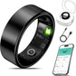 Smart Health Ring for Women Men Fitness Tracker with Heart Rate, Blood Oxygen, Blood Pressure, Sleep Monitoring, Step Counting, IP68 Waterproof for iOS and Android, No Subscription Fee, Black 11