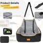 Dog Car Seat for Large/Medium Dog, Booster Seat for Dogs Under 55Lbs or 2 Small, Detachable and Washable Travel Pet Seat with Thick Cushion and Storage Pockets (Black/Gray)