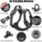 PoyPet No Pull Dog Harness, Reflective Comfortable Vest Harness with Front & Back 2 Leash Attachments and Easy Control Handle Adjustable Soft Padded Pet Vest for Small to Large Dogs (Gray,S)