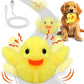 Mity Rain Interactive Duck Dog Toys - Touch Activated, Squeaky, Enrichment for Small/Medium/Puppy Dogs