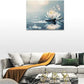 Bathroom Lotus Wall Art Floral Pictures Zen Meditation Wall Decor Yoga Spa Spiritual Canvas Print Painting Artwork for Bathroom Restroom Living Room Bedroom 12"x16"