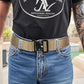 KingMoore Men's Tactical Belt Heavy Duty Webbing Belt Adjustable Military Style Nylon Belts with Metal Buckle