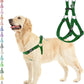 PUPTECK No Pull Dog Harness Soft Adjustable Basic Nylon Step in Puppy Vest Outdoor Walking with ID Tag, Blackish Green, M