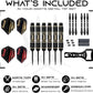 IgnatGames Premium Steel Tip Darts – 3/6/12 Pack Brass Barrels with Aluminum Shafts, 16 GlideXPro Flight Set, Tool Kit & Giftable Case