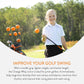 Orange Whip Golf Swing Trainer Aid Patented & Made in USA for Improved Rhythm, Flexibility, Balance, Tempo, and Strength *American Made*