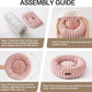 MEWOOFUN Donut Dog Beds for Small Dog, Calming Bed Round Cute Puppy Bed with Non-Slip Bottom, Fluffy Washable Pet Bed for Puppy and Kitten (Pink, S (25x25x7))
