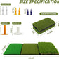 Jkwokback 3-in-1 Golf Hitting Mat | Turf Golf Practice Mat for Swing, Putting & Chipping | Portable Golf Mats Practice Indoor/Outdoor Golf Hitting Mat with 8 Tees Golf Training Mat