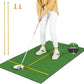 Tangkula Golf Hitting Mat, Artificial Turf Mat for Indoor/Outdoor Golf Practice Includes 2 Rubber Tees & 2 Alignment Sticks, Golf Training Mat for Home Backyard Garage