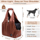 Dog Purse Carrier for Small Dogs, Cats, and Puppies – Soft-Sided Travel Pet Tote Bag with 4 Large Pockets, Foldable, Lightweight, Fits Pets up to 15 lbs, for Travel, Outings (Brown)