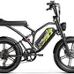 Electric Bike for Adults 1500W Peak 20" Fat Tire All-Terrain E-Bike 80-120Miles 30MPH Electric Dirt Bike for Road Sand Mountain Snow - 48V 20/30AH Battery Powered Electric Motorcycle