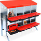 Chicken Nesting Box, 8 Hole 2 Layer Hen Nest Boxes with Legs, Roll Away Eggs Laying Boxes,Cleanable Pull Out Hen Roosting Boxes