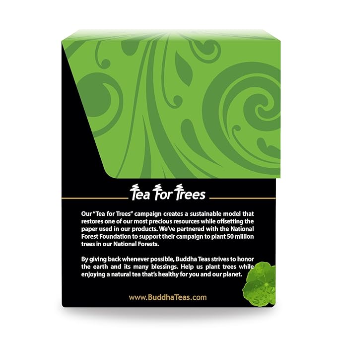 Buddha Teas - Organic Gotu Kola Tea - Herbal Tea - For Health & Wellbeing - With Antioxidants & Minerals - Clean Ingredients - Caffeine Free - OU Kosher & Non-GMO - 18 Tea Bags (Pack of 1)