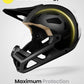 OutdoorMaster MIPS Full Face Mountain Bike Helmet for Men & Women - Two Removable Chin Pad, Ventilation Lightweight - Racing Downhill DH BMX MTB Helmet
