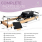 Airlithe Foldable Pilates Reformer Machine|Wooden Frame Reformer Machine with Strings, Versatile Accessories & 50+ Expert-Guided Workouts|Equipment for Strength Training, Rehabilitation, & Flexibility