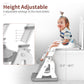 Potty Training Seat, Upgrade 2 in 1 Potty Training Toilet for Toddler, Toddler Toilet Seat for Boys Girls with Splash Guard, Anti-Slip Pad and Step Stool (Grey)