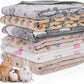 6 Pack Guinea Pig Cage Liner, Washable Guinea Pig Fleece Blankets Beding Accessories, Flannel Throw Warm Sleep Mat, Pet Pee Pads for Small Animal Hamster Rabbit Puppy Cat (26x14 Inch)