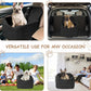 Dog Car Seat for Small/Medium Dogs - Dog Booster Seat with Safety Straps & Non-Slip Base, Travel Pet Car Seat with Storage Pockets, Washable & Removable, Suitable for Dogs Under 35 lbs (Black)