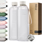 KIVY Large Water Bottle 50oz [Lightweight & Shatterproof] - Fits Backpack & Cupholder for Travel, Sports, School - Clear, No Straw, 1.5 Liter