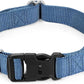 Mikivery Nylon Dog Collar with Quick Release Buckle Soft Adjustable Sturdy for Small Medium Large Dogs Haze Blue,M