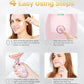 Light Based Face-Neck-Massager - 7 Color Portable Facial Massager for Skin Care, Glossy Pink