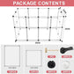 24 Panels Portable Small Animals Playpen,48"x 24"x 28" Transparent Pet Playpen,Portable Plastic Enclosure,Puppy Play Pen for Indoors Outdoor Pet Fence for Guinea Pigs,Bunny,Ferrets,Hamsters,Hedgehogs