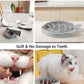 Coomazy 2-in-1 Silicone Slow Feeder Dog Cat Bowls, Interactive Puzzle Toy for Pets Dry/Wet Food Training, Keeps Dogs Cats Busy, Prevents Puppy Kitty Overeating (Smoky Gray, 1.2 Cup)