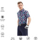 Men's Golf Polo Shirts Short Sleeve Striped Performance Moisture Wicking Dry Fit Golf Shirts for Men